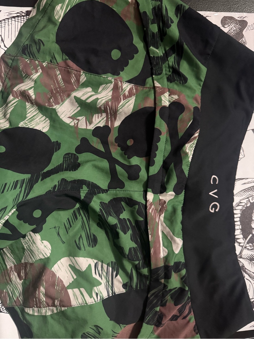 Constantly Varied Gear Black Green Brown Skull Camo Shorts